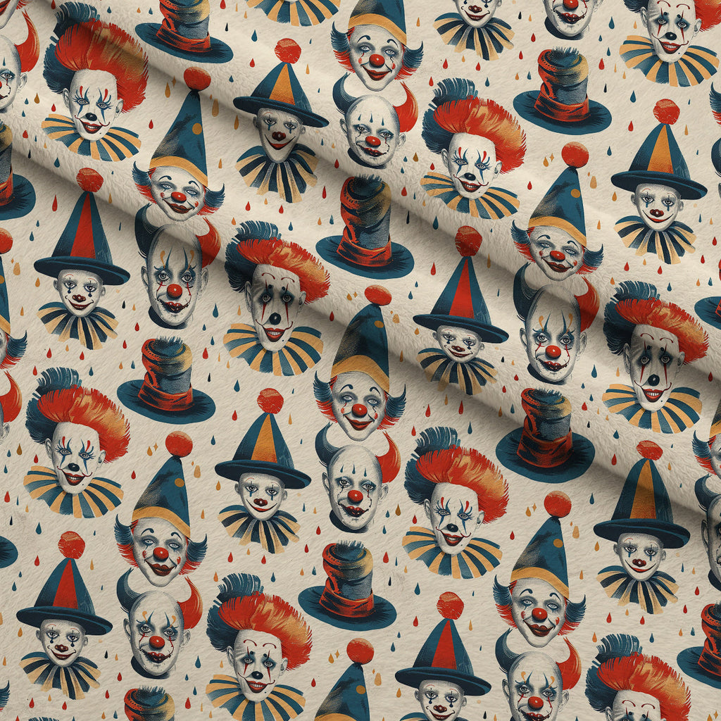 Big Top Jesters Pattern 7 Fleece Fabric — fleece fabric folded close-up preview (mv-fleece-v1:lying)