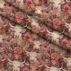 Blooming Bovines Pattern 10 Fleece Fabric — fleece fabric folded close-up preview (mv-fleece-v1:lying)