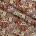 Blooming Bovines Pattern 11 Fleece Fabric — fleece fabric folded close-up preview (mv-fleece-v1:lying)