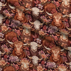 Blooming Bovines Pattern 12 Fleece Fabric — fleece fabric folded close-up preview (mv-fleece-v1:lying)