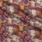 Blooming Bovines Pattern 16 Fleece Fabric — fleece fabric folded close-up preview (mv-fleece-v1:lying)