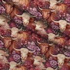 Blooming Bovines Pattern 9 Fleece Fabric — fleece fabric folded close-up preview (mv-fleece-v1:lying)