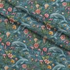 Blooming Tides Pattern 6 Fleece Fabric — fleece fabric folded close-up preview (mv-fleece-v1:lying)