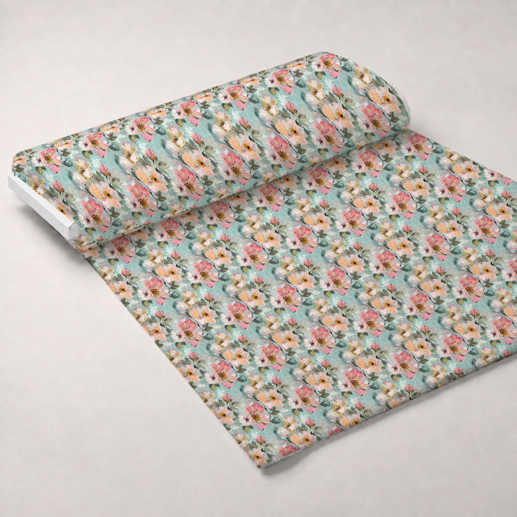 Blush Blooms Pattern 7 Fleece Fabric — fleece fabric unrolled bolt preview (mv-fleece-v1:bolt)