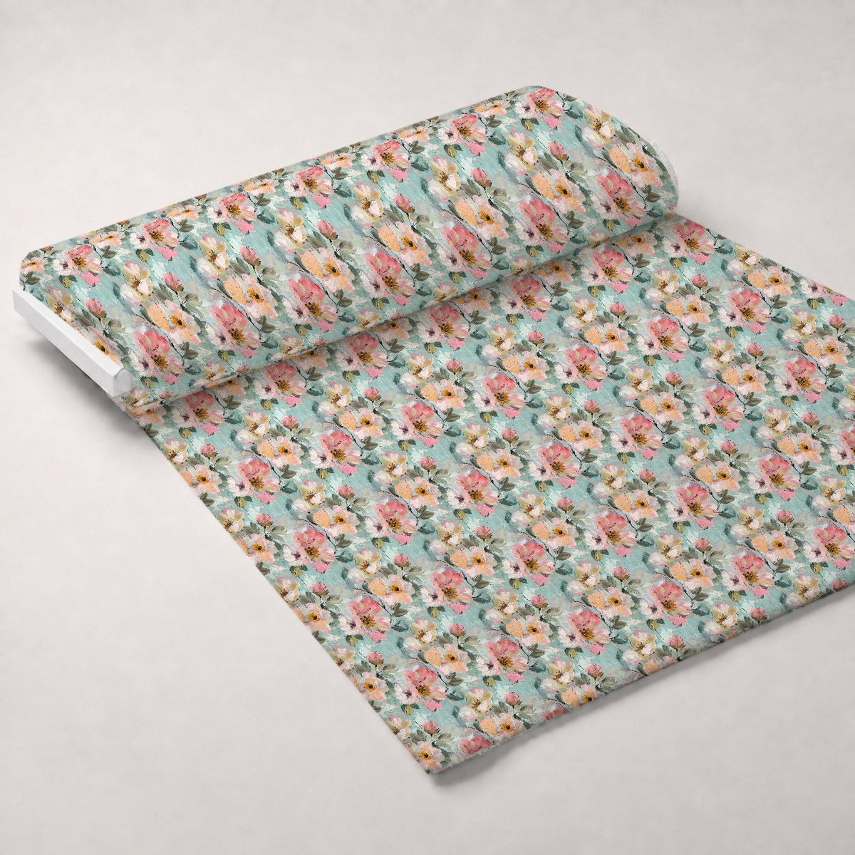 Blush Blooms Pattern 7 Fleece Fabric — fleece fabric unrolled bolt preview (mv-fleece-v1:bolt)