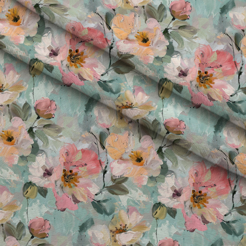 Blush Blooms Pattern 7 Fleece Fabric — fleece fabric folded close-up preview (mv-fleece-v1:lying)