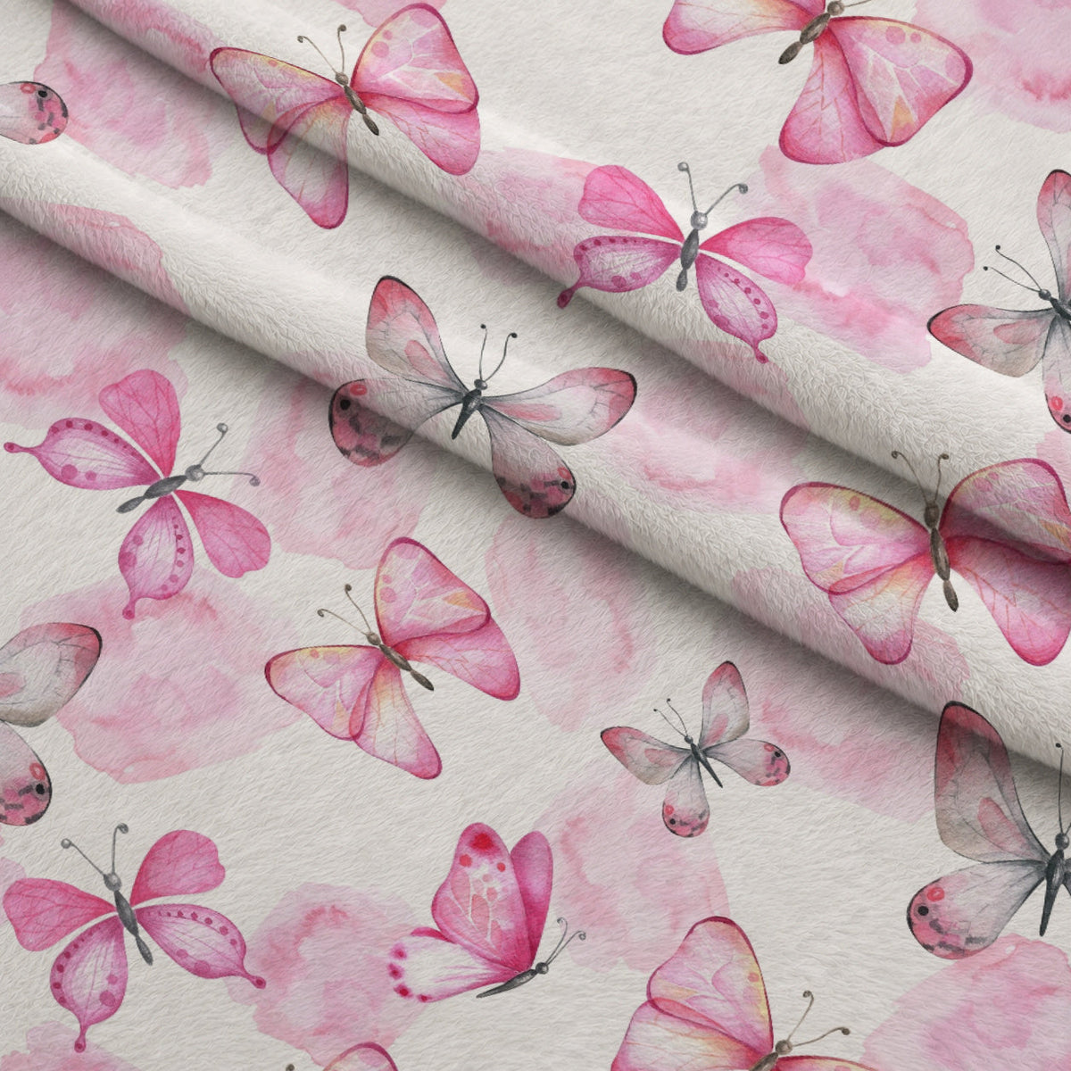 Blush Flutter Pattern 1 Fleece Fabric — fleece fabric folded close-up preview (mv-fleece-v1:lying)