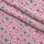 Blush Flutter Pattern 3 Fleece Fabric — fleece fabric folded close-up preview (mv-fleece-v1:lying)