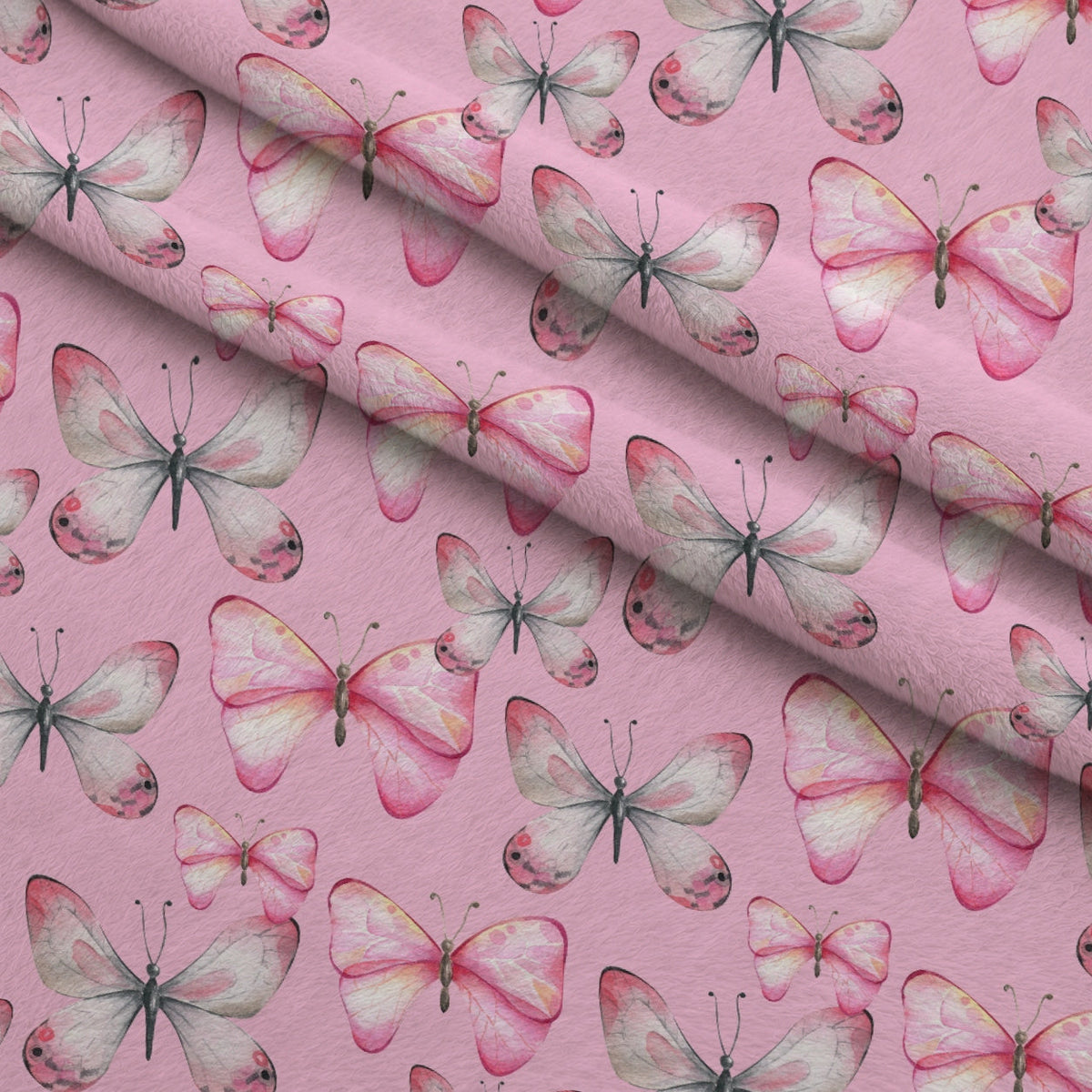 Blush Flutter Pattern 3 Fleece Fabric — fleece fabric folded close-up preview (mv-fleece-v1:lying)