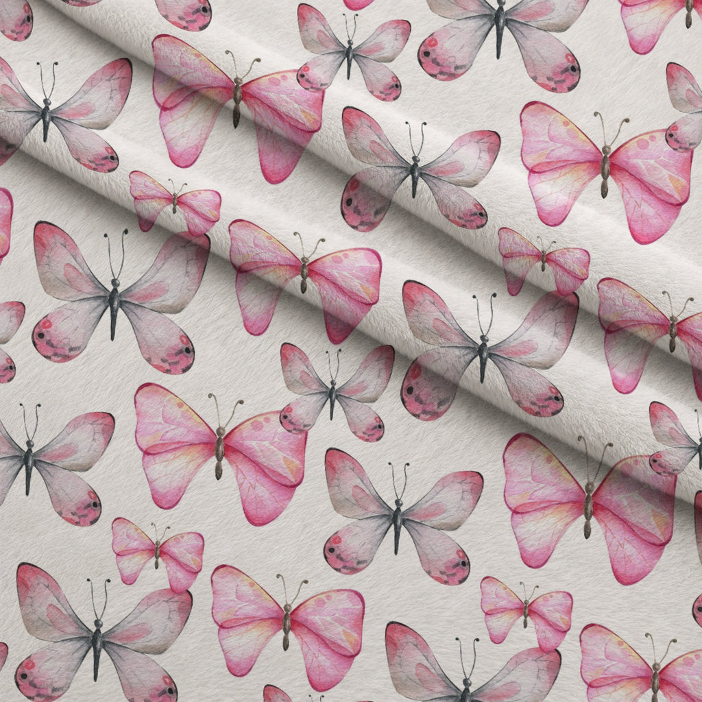 Blush Flutter Pattern 4 Fleece Fabric — fleece fabric folded close-up preview (mv-fleece-v1:lying)