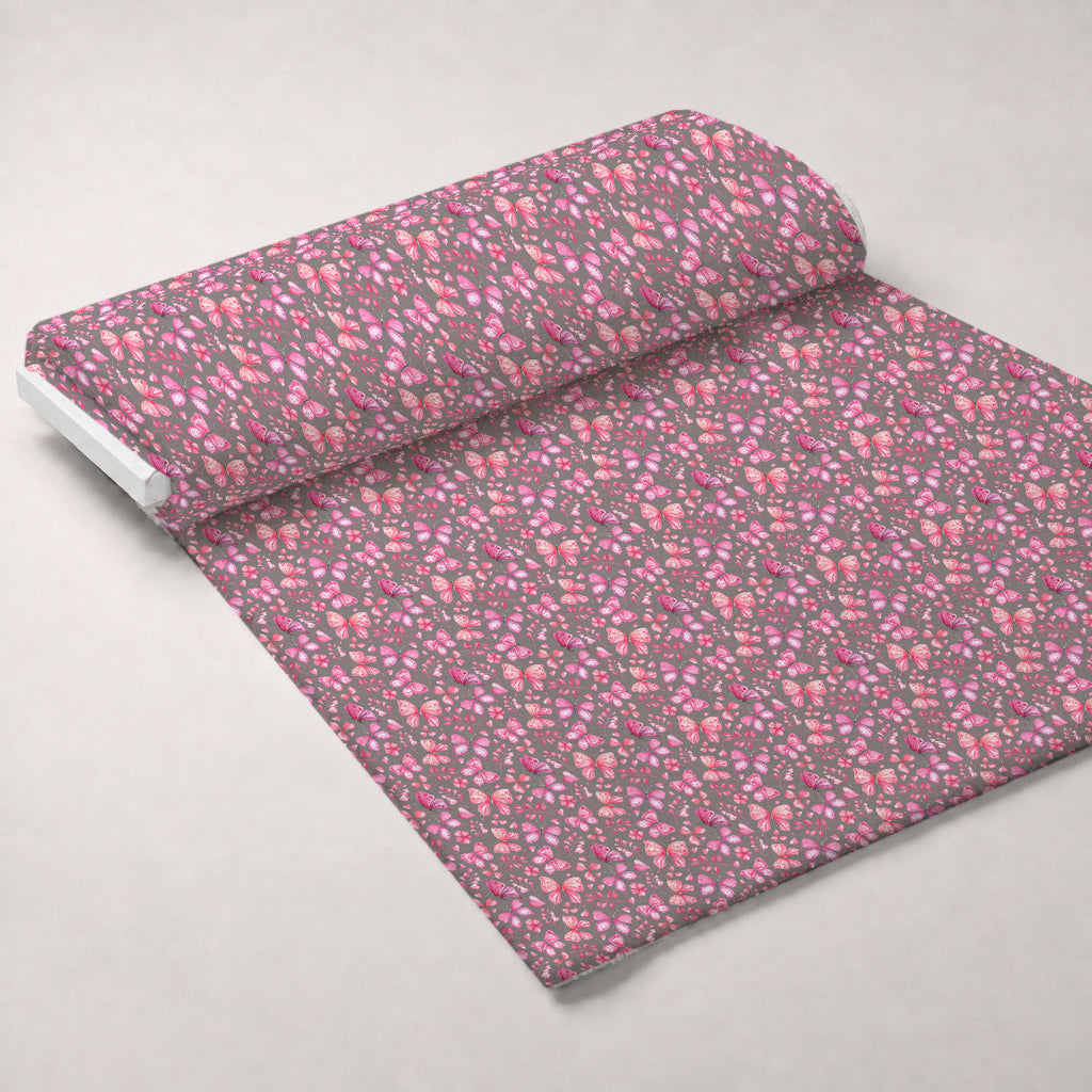 Blush Flutter Pattern 6 Fleece Fabric — fleece fabric unrolled bolt preview (mv-fleece-v1:bolt)