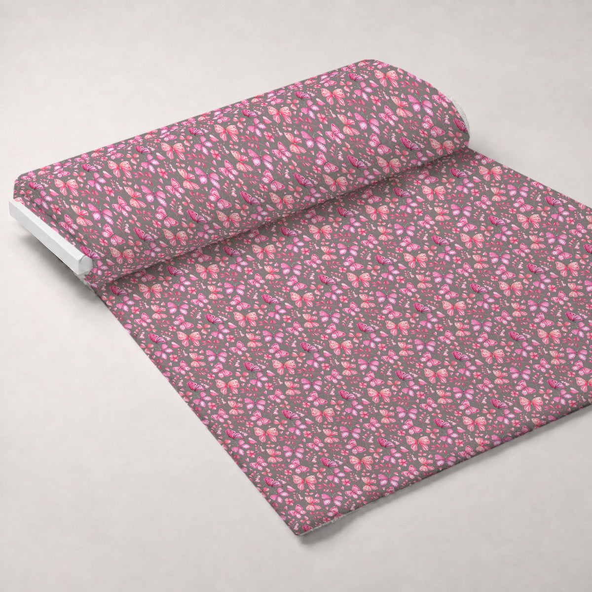 Blush Flutter Pattern 6 Fleece Fabric — fleece fabric unrolled bolt preview (mv-fleece-v1:bolt)