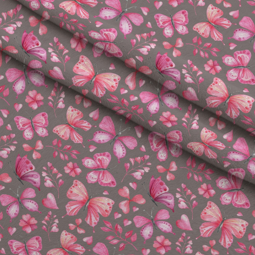 Blush Flutter Pattern 6 Fleece Fabric — fleece fabric folded close-up preview (mv-fleece-v1:lying)