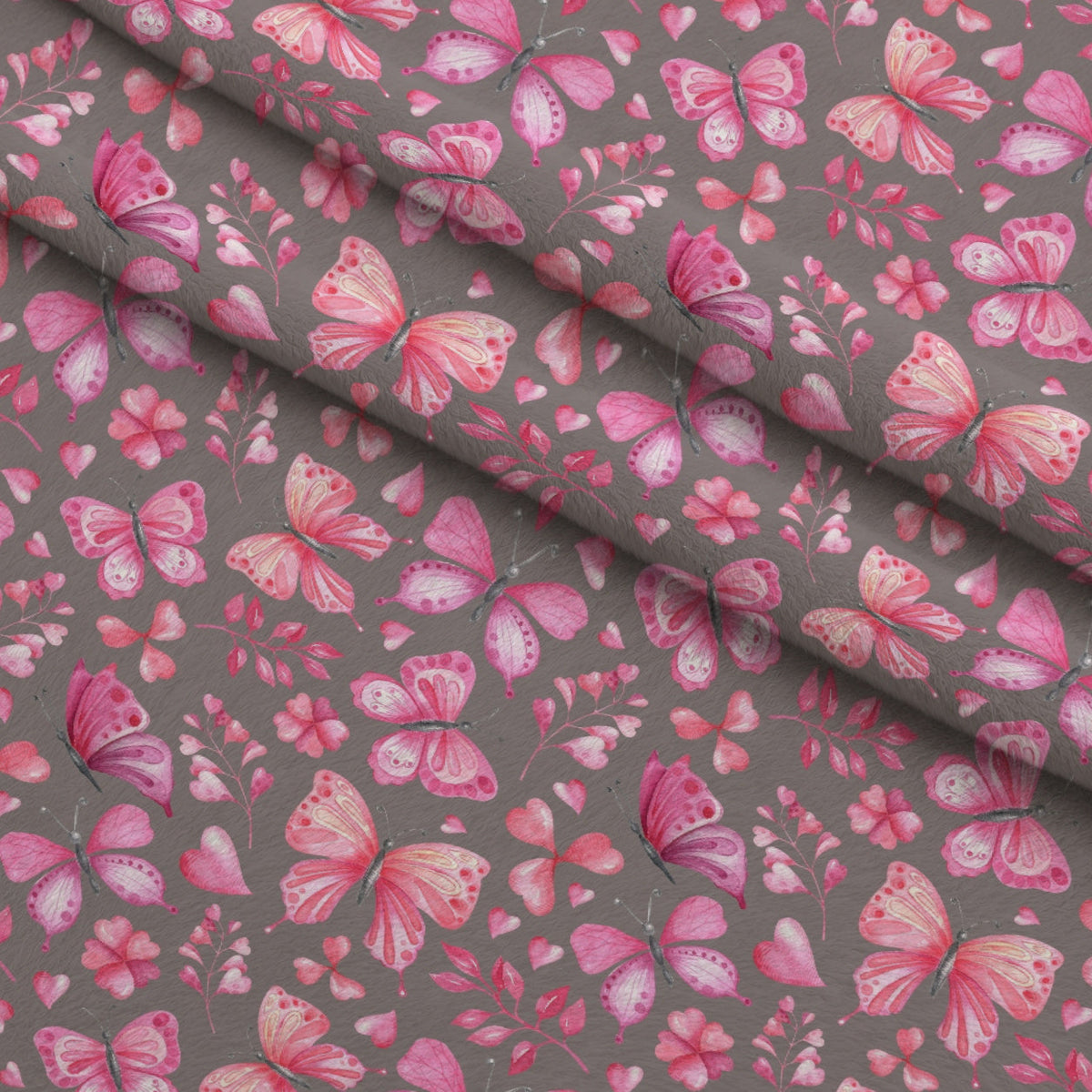 Blush Flutter Pattern 6 Fleece Fabric — fleece fabric folded close-up preview (mv-fleece-v1:lying)
