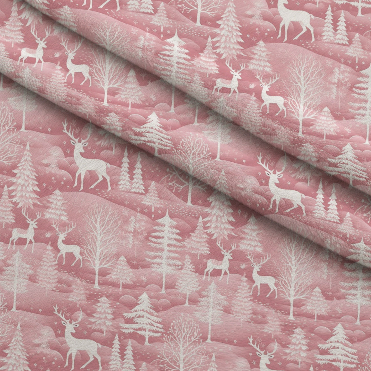 Blush Snowfall Pattern 10 Fleece Fabric — fleece fabric folded close-up preview (mv-fleece-v1:lying)