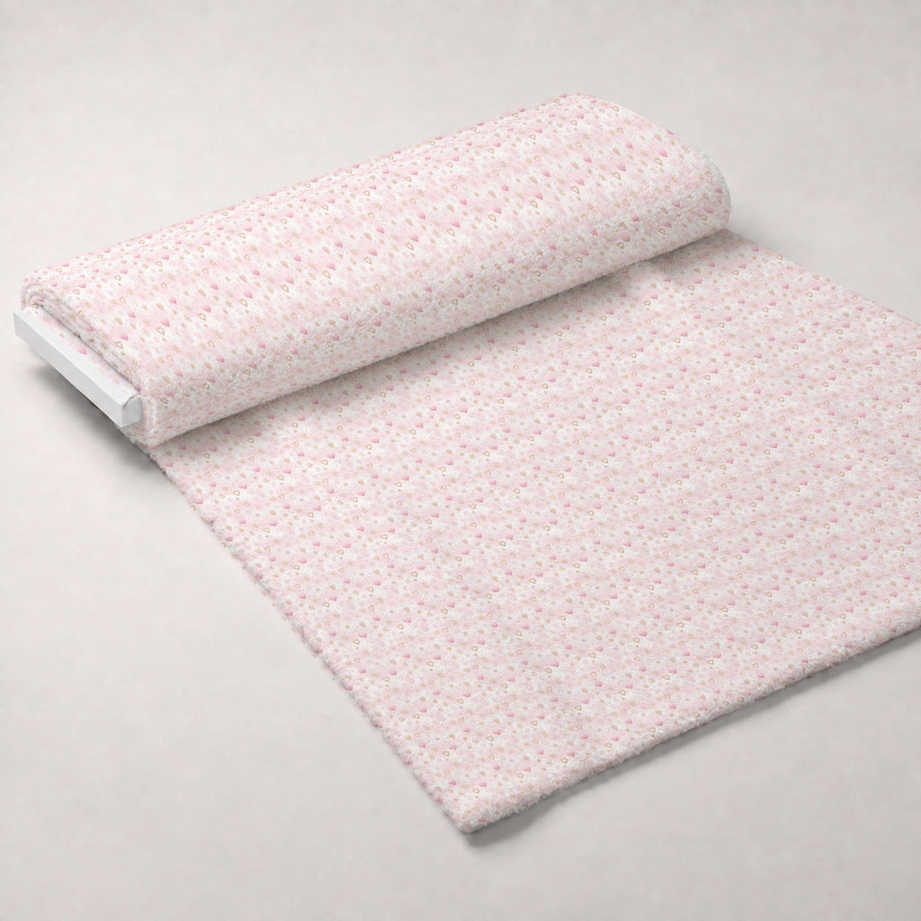 Blush Snowfall Pattern 12 Fleece Fabric — fleece fabric unrolled bolt preview (mv-fleece-v1:bolt)