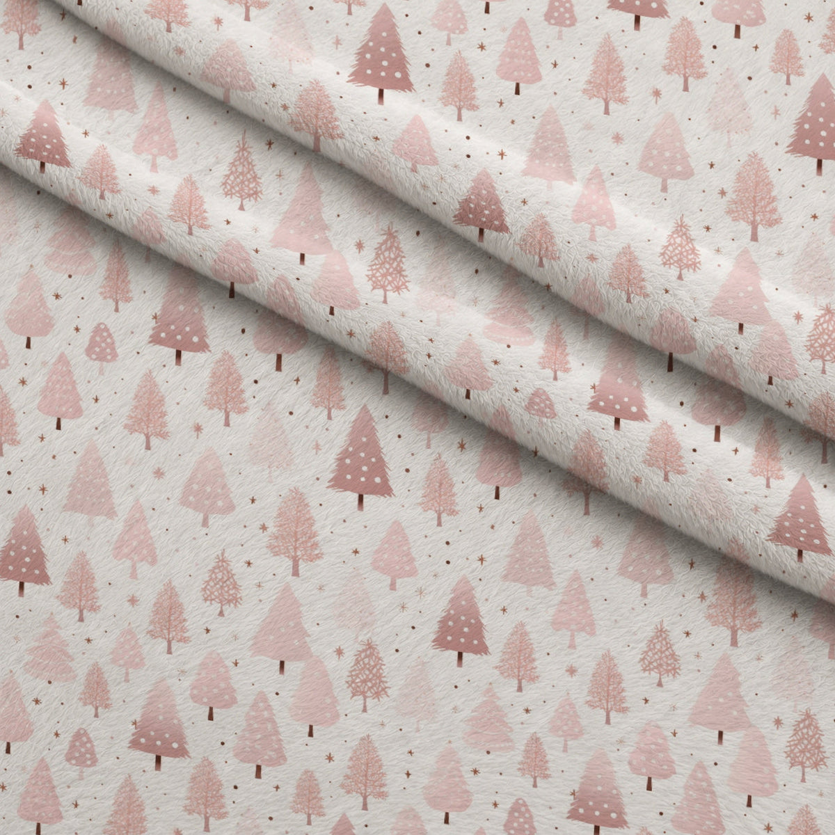 Blush Snowfall Pattern 14 Fleece Fabric — fleece fabric folded close-up preview (mv-fleece-v1:lying)