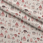 Blush Snowfall Pattern 16 Fleece Fabric — fleece fabric folded close-up preview (mv-fleece-v1:lying)