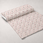 Blush Snowfall Pattern 20 Fleece Fabric — fleece fabric unrolled bolt preview (mv-fleece-v1:bolt)