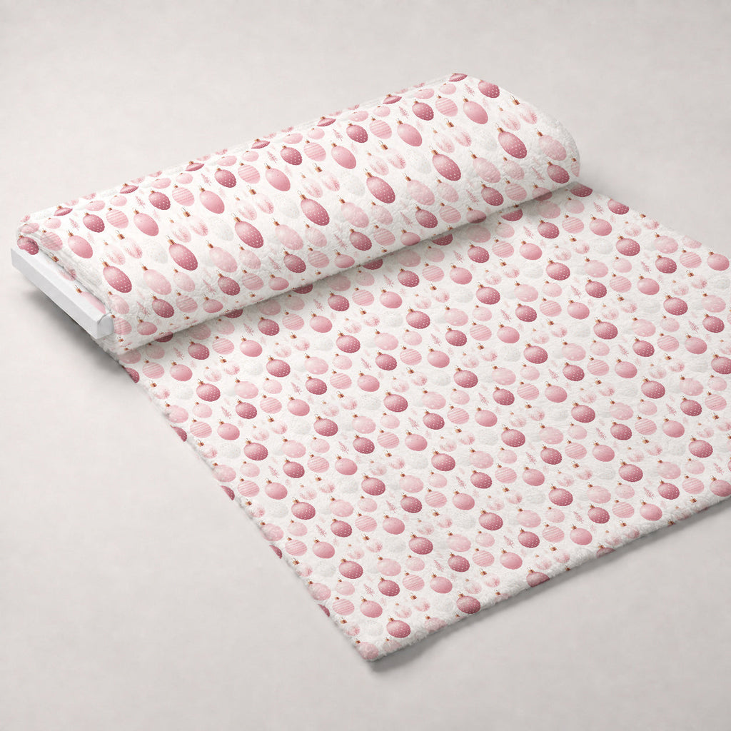 Blush Snowfall Pattern 5 Fleece Fabric — fleece fabric unrolled bolt preview (mv-fleece-v1:bolt)