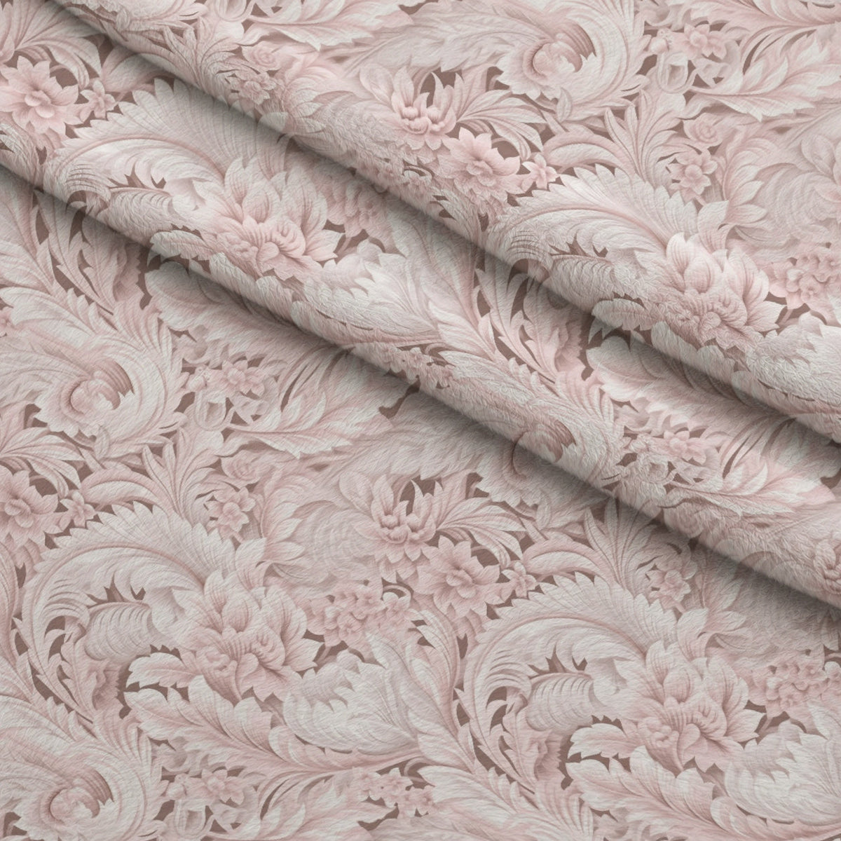 Blush Snowfall Pattern 8 Fleece Fabric — fleece fabric folded close-up preview (mv-fleece-v1:lying)