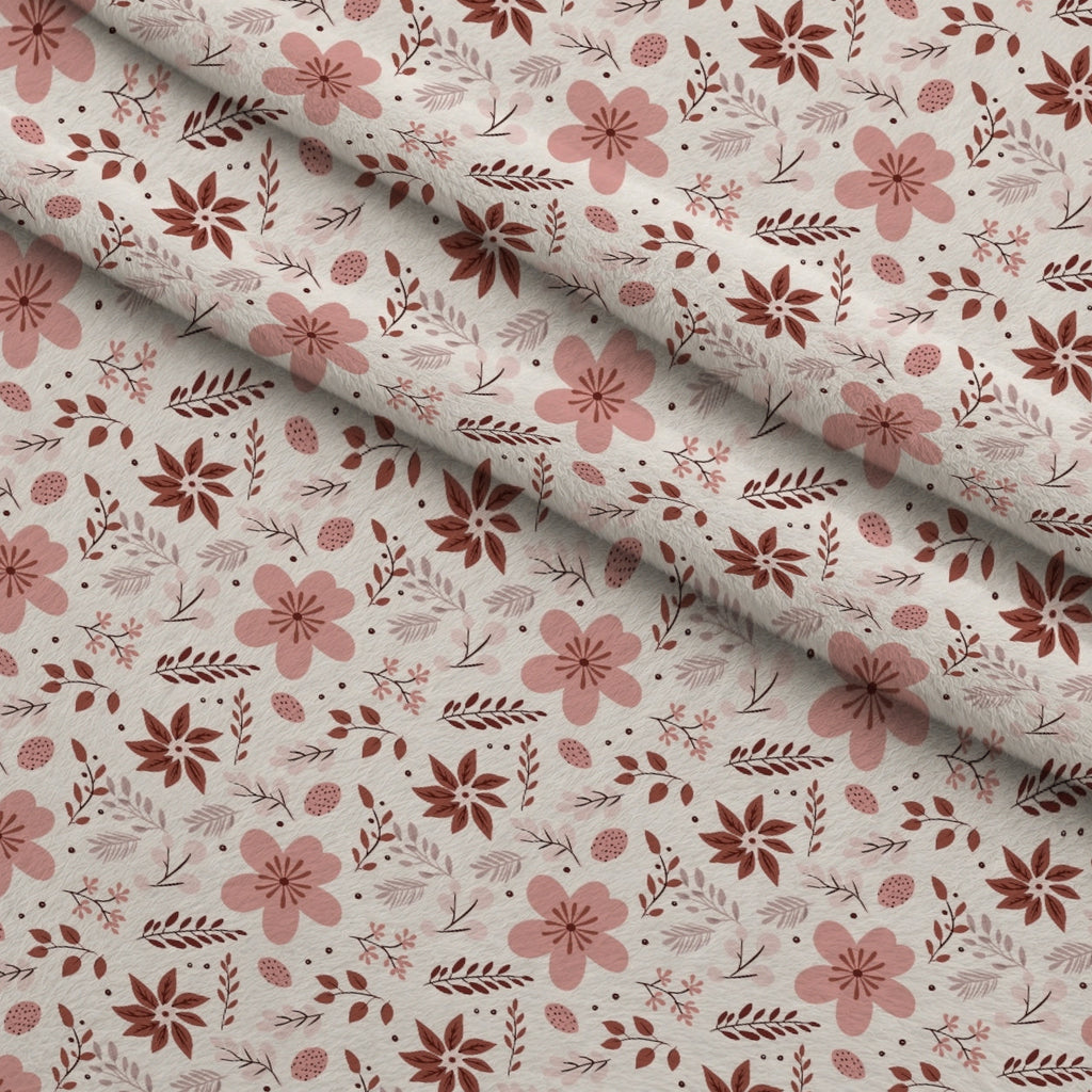 Blush Snowfall Pattern 9 Fleece Fabric — fleece fabric folded close-up preview (mv-fleece-v1:lying)