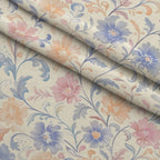 Blushing Meadow Pattern 1 Fleece Fabric — fleece fabric folded close-up preview (mv-fleece-v1:lying)