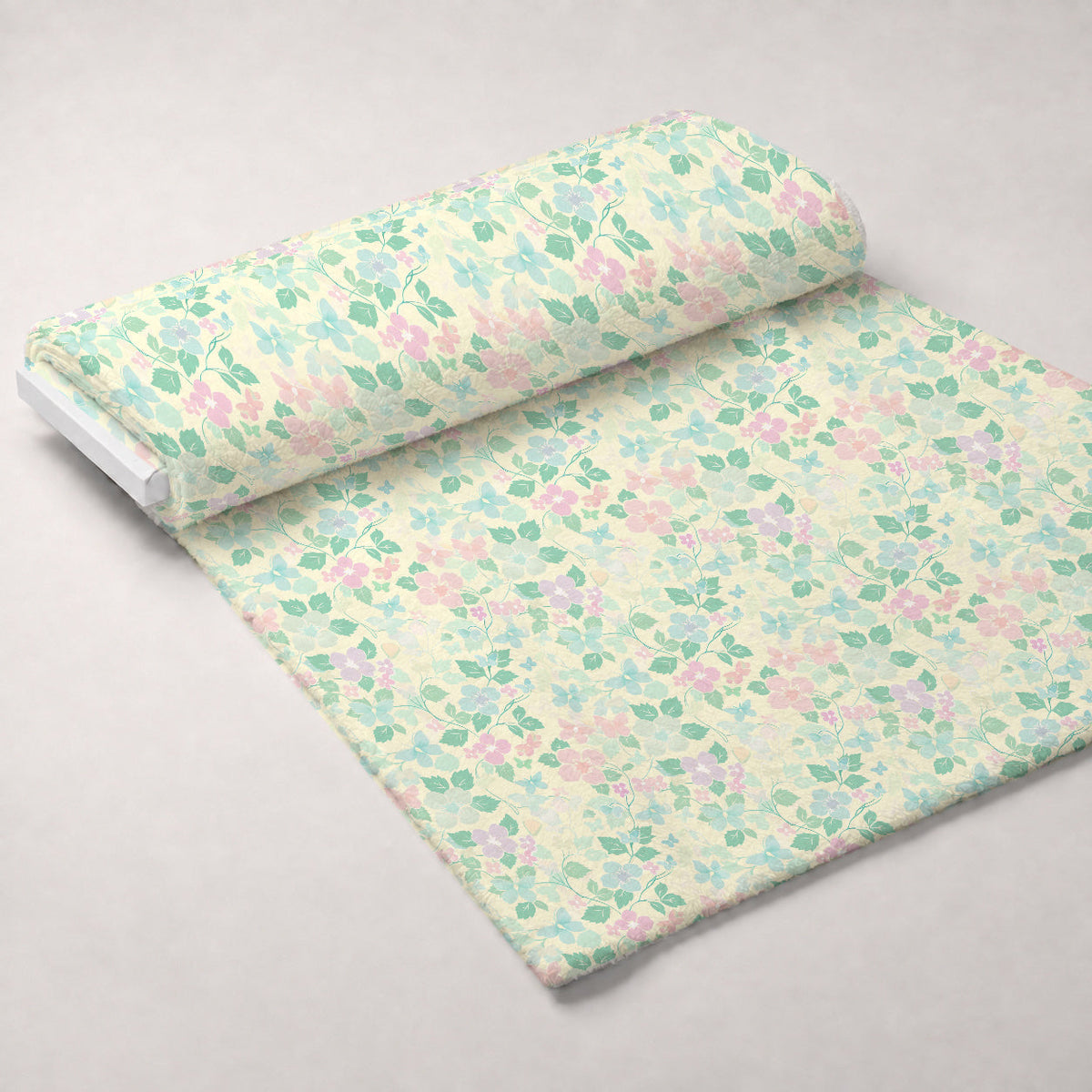 Blushing Meadow Pattern 14 Fleece Fabric — fleece fabric unrolled bolt preview (mv-fleece-v1:bolt)