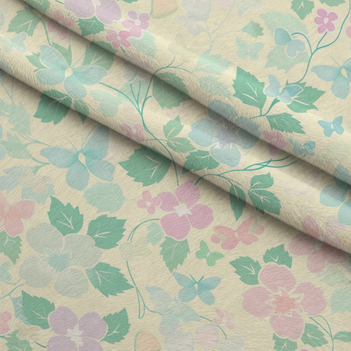 Blushing Meadow Pattern 14 Fleece Fabric — fleece fabric folded close-up preview (mv-fleece-v1:lying)