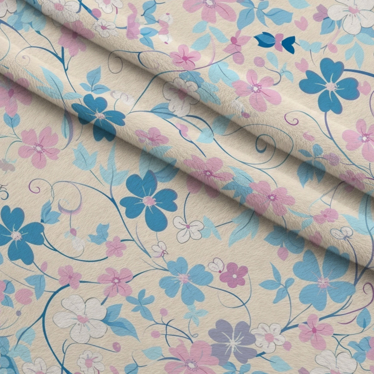 Blushing Meadow Pattern 17 Fleece Fabric — fleece fabric folded close-up preview (mv-fleece-v1:lying)