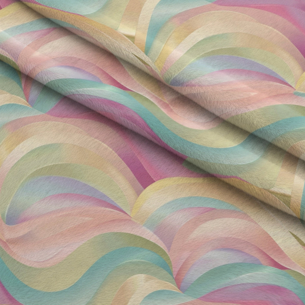 Blushing Meadow Pattern 18 Fleece Fabric — fleece fabric folded close-up preview (mv-fleece-v1:lying)