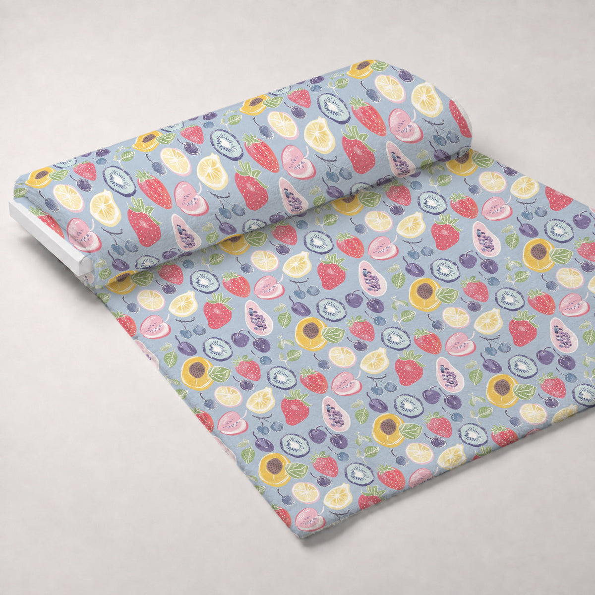 Blushing Meadow Pattern 20 Fleece Fabric — fleece fabric unrolled bolt preview (mv-fleece-v1:bolt)