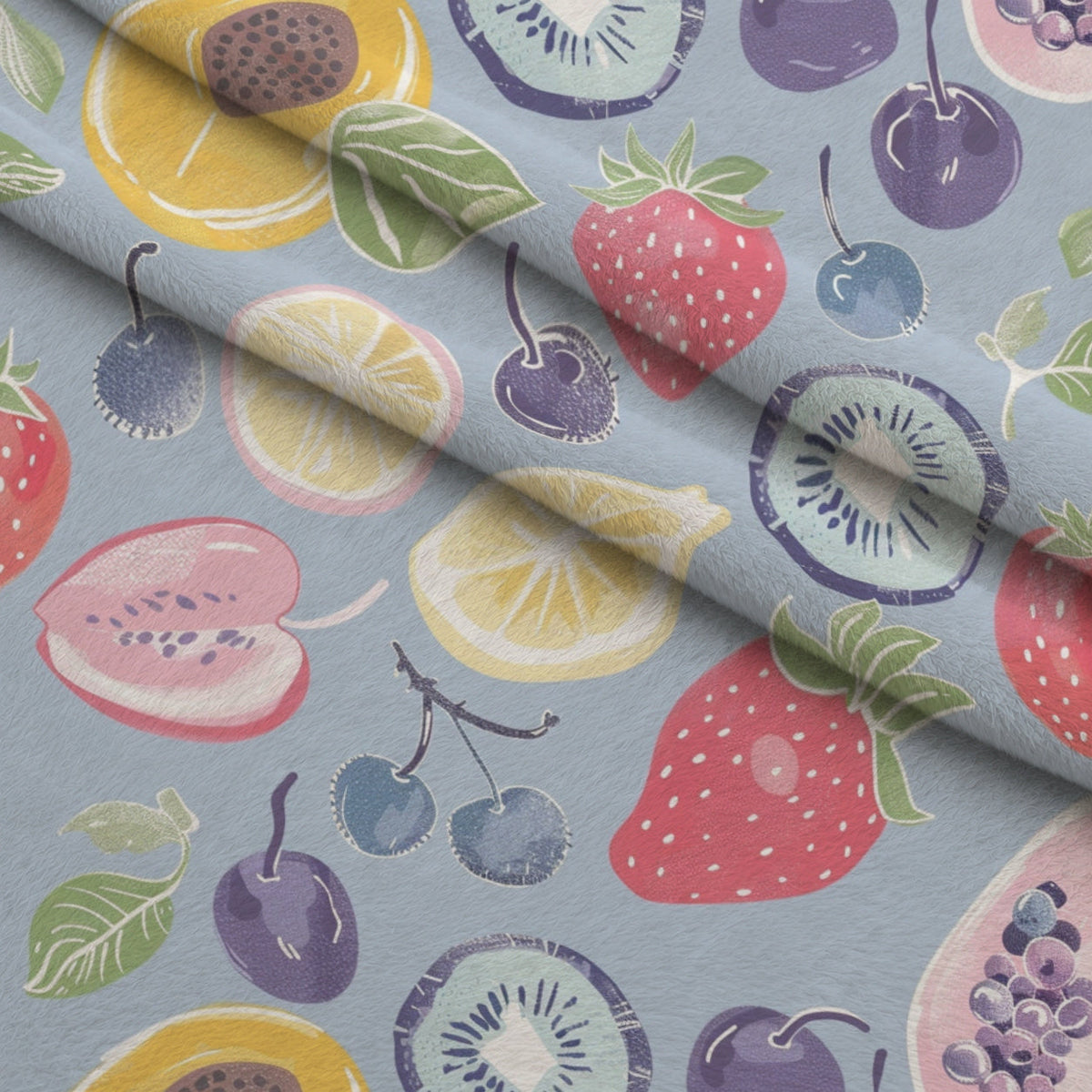 Blushing Meadow Pattern 20 Fleece Fabric — fleece fabric folded close-up preview (mv-fleece-v1:lying)