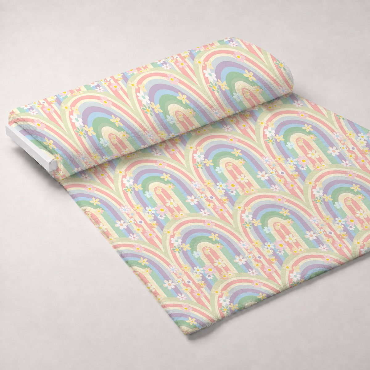 Blushing Meadow Pattern 24 Fleece Fabric — fleece fabric unrolled bolt preview (mv-fleece-v1:bolt)