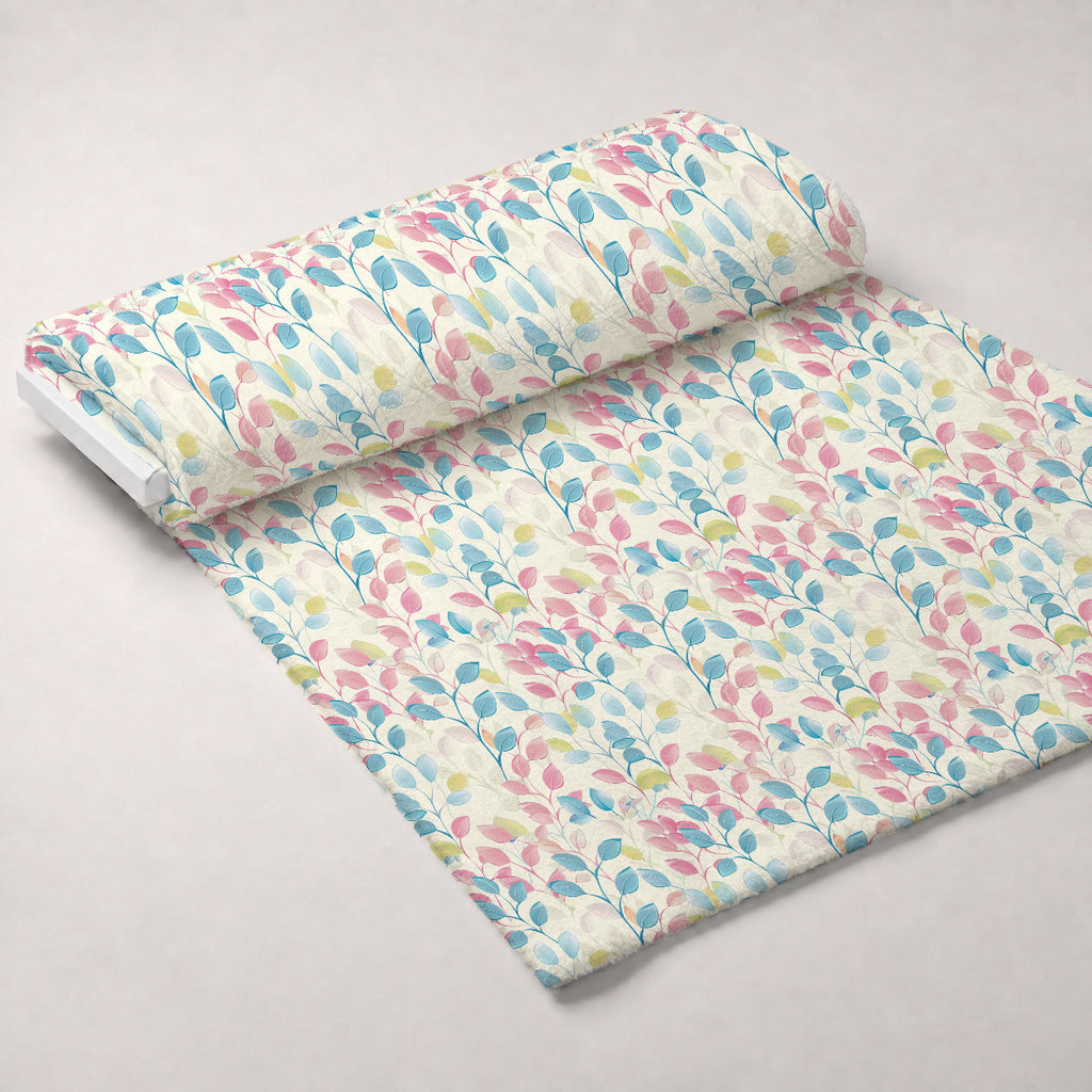 Blushing Meadow Pattern 26 Fleece Fabric — fleece fabric unrolled bolt preview (mv-fleece-v1:bolt)