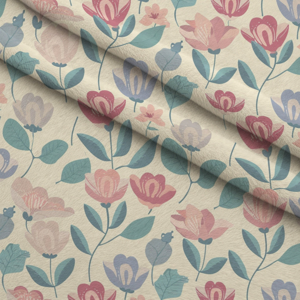 Blushing Meadow Pattern 29 Fleece Fabric — fleece fabric folded close-up preview (mv-fleece-v1:lying)