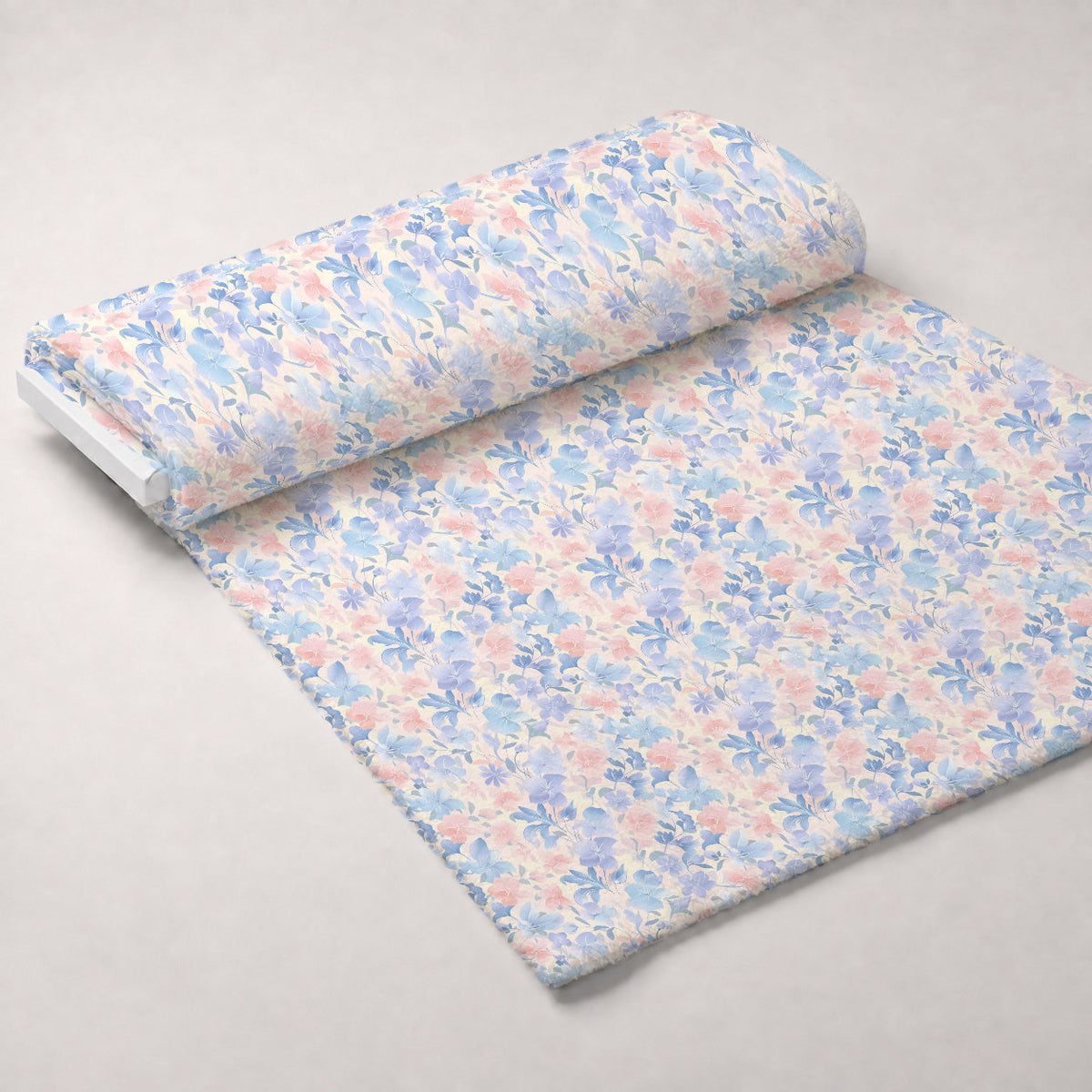 Blushing Meadow Pattern 5 Fleece Fabric — fleece fabric unrolled bolt preview (mv-fleece-v1:bolt)