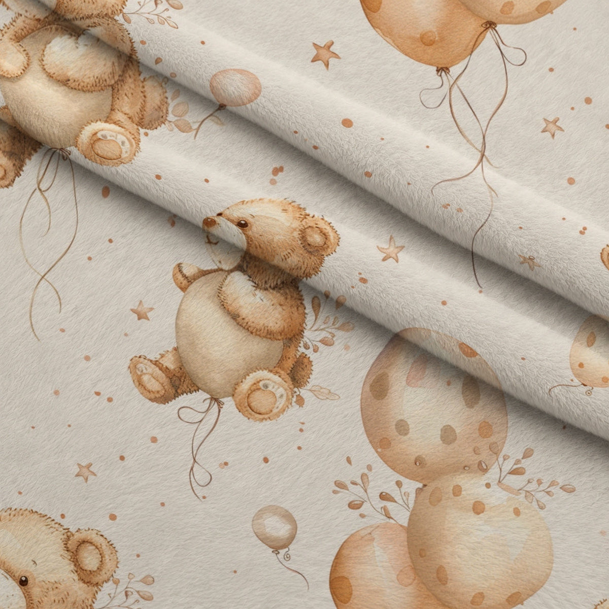Boho Baby Dreams Pattern 1 Fleece Fabric — fleece fabric folded close-up preview (mv-fleece-v1:lying)
