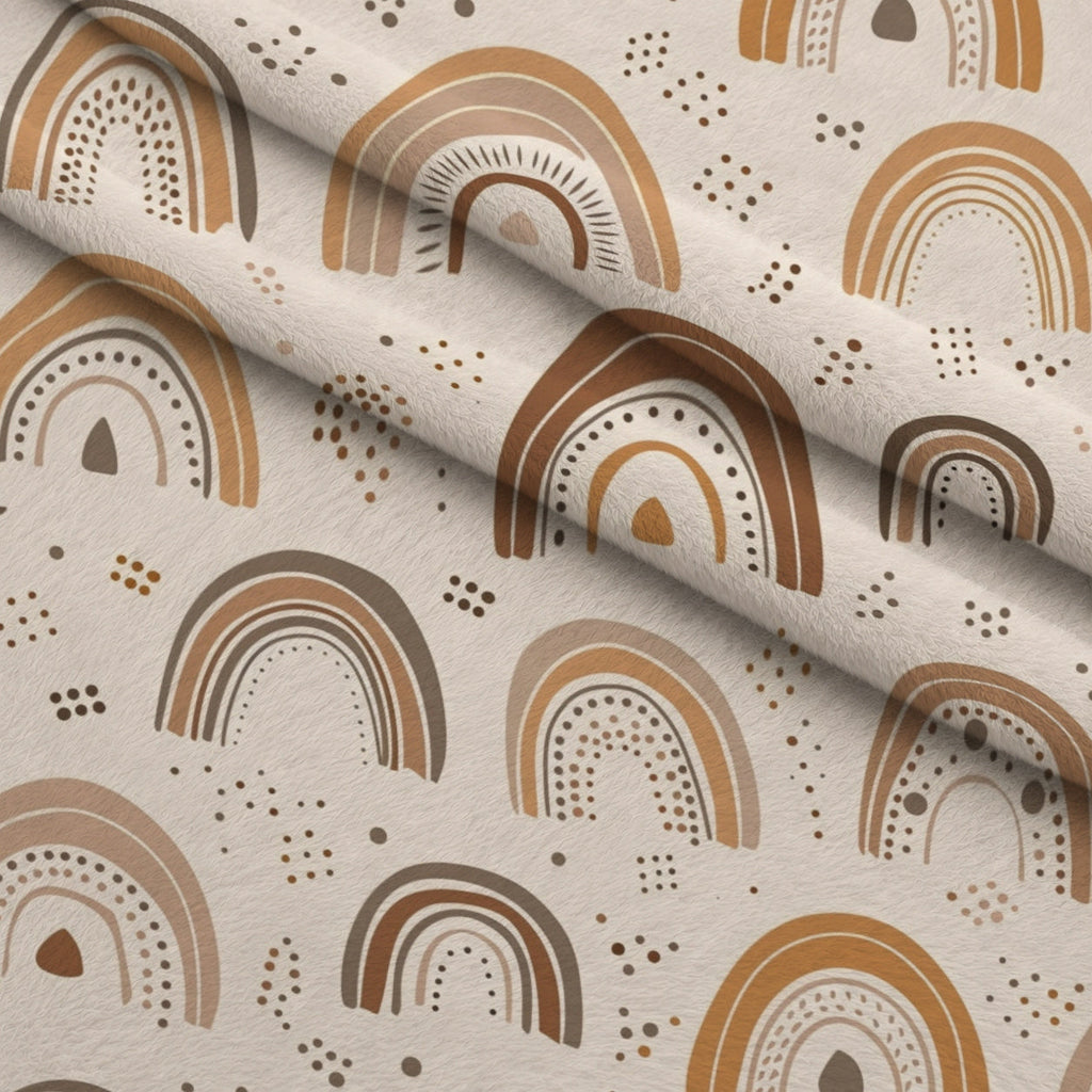 Boho Baby Dreams Pattern 16 Fleece Fabric — fleece fabric folded close-up preview (mv-fleece-v1:lying)