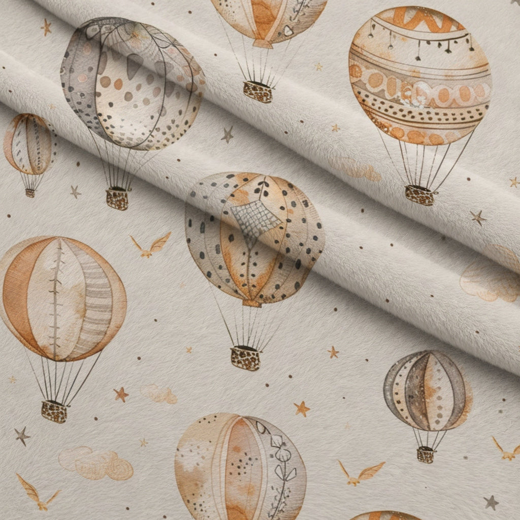 Boho Baby Dreams Pattern 18 Fleece Fabric — fleece fabric folded close-up preview (mv-fleece-v1:lying)