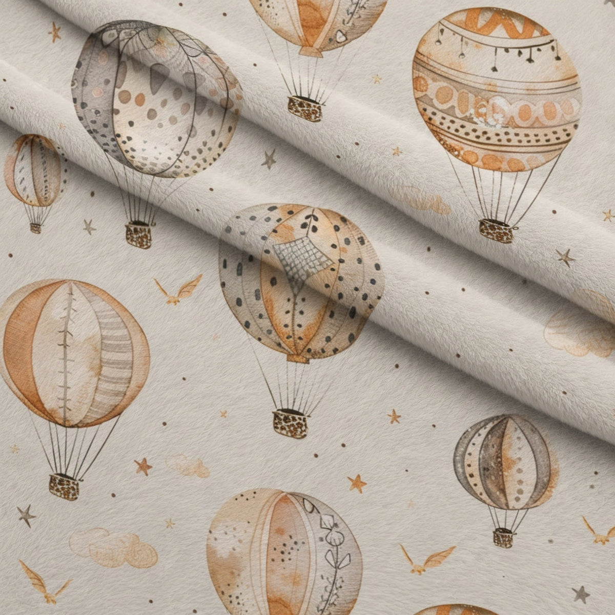 Boho Baby Dreams Pattern 18 Fleece Fabric — fleece fabric folded close-up preview (mv-fleece-v1:lying)