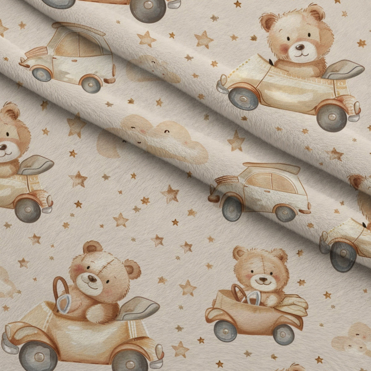 Boho Baby Dreams Pattern 2 Fleece Fabric — fleece fabric folded close-up preview (mv-fleece-v1:lying)