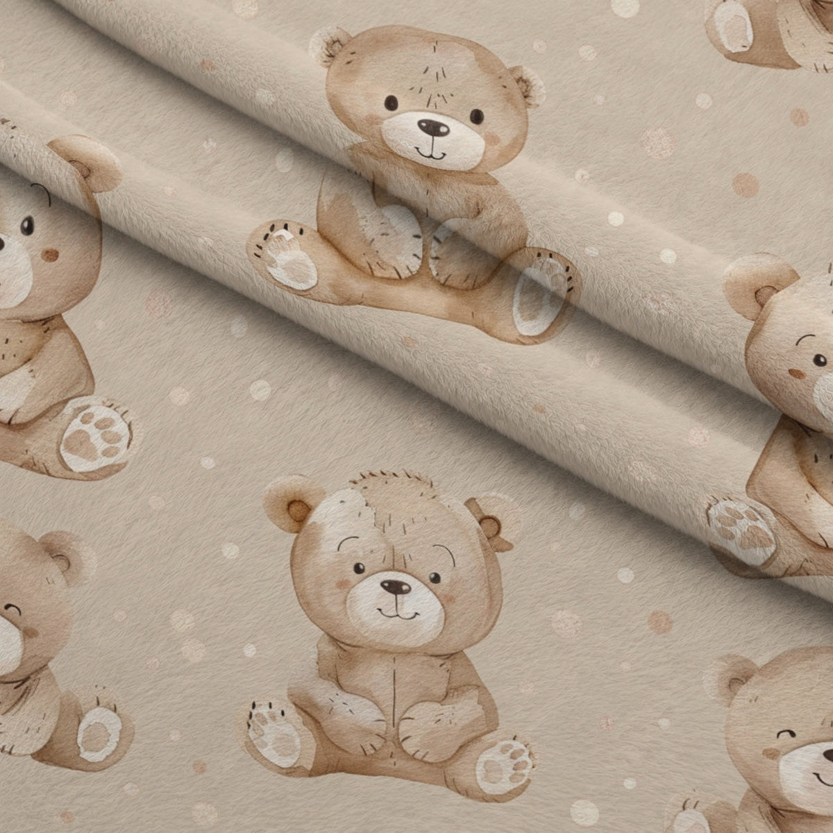 Boho Baby Dreams Pattern 23 Fleece Fabric — fleece fabric folded close-up preview (mv-fleece-v1:lying)