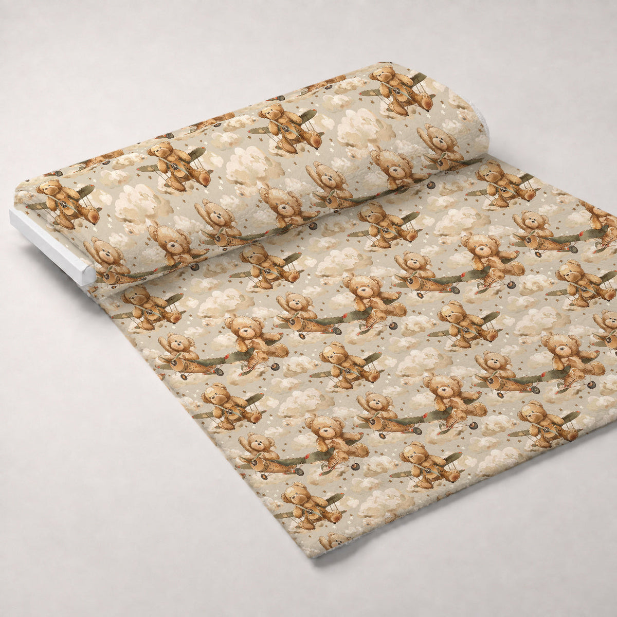 Boho Baby Dreams Pattern 5 Fleece Fabric — fleece fabric unrolled bolt preview (mv-fleece-v1:bolt)