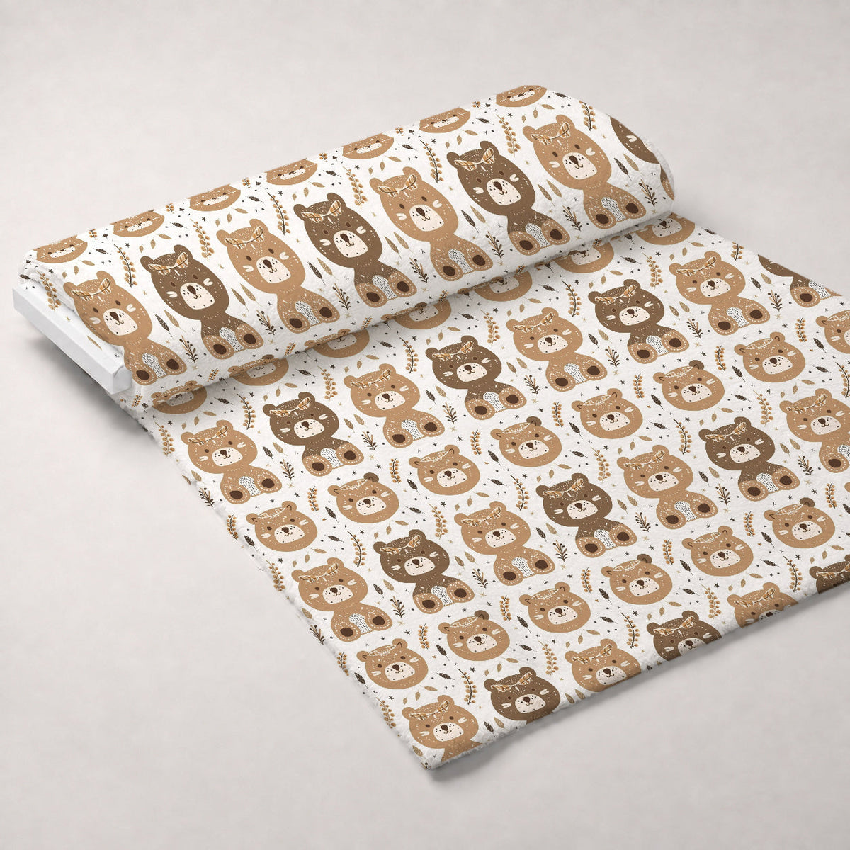 Boho Baby Dreams Pattern 6 Fleece Fabric — fleece fabric unrolled bolt preview (mv-fleece-v1:bolt)