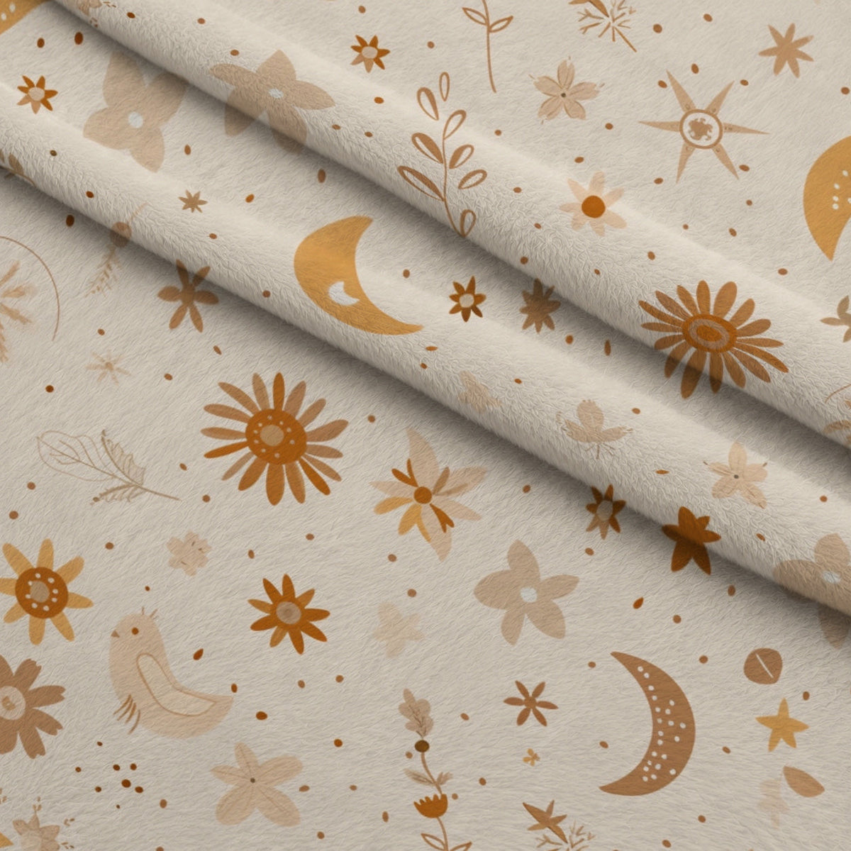 Boho Baby Dreams Pattern 7 Fleece Fabric — fleece fabric folded close-up preview (mv-fleece-v1:lying)