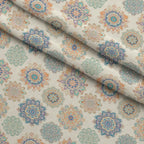Boho Medallions Pattern 1 Fleece Fabric — fleece fabric folded close-up preview (mv-fleece-v1:lying)