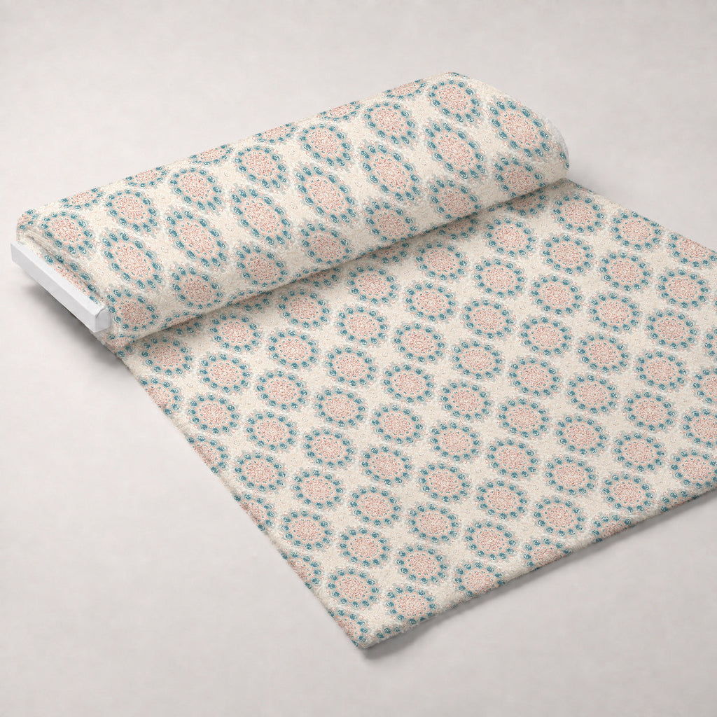 Boho Medallions Pattern 10 Fleece Fabric — fleece fabric unrolled bolt preview (mv-fleece-v1:bolt)