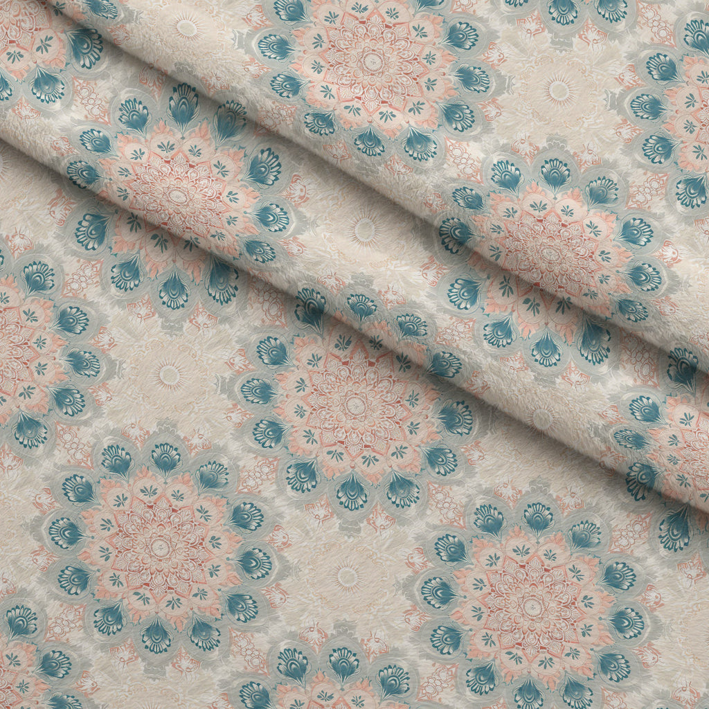 Boho Medallions Pattern 10 Fleece Fabric — fleece fabric folded close-up preview (mv-fleece-v1:lying)
