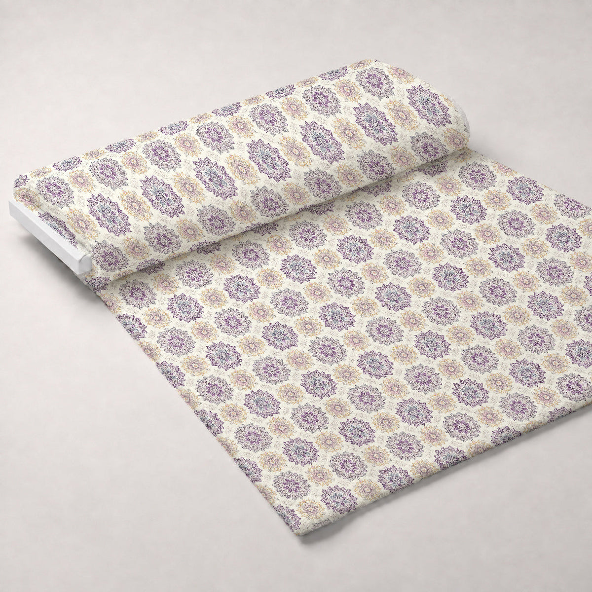 Boho Medallions Pattern 2 Fleece Fabric — fleece fabric unrolled bolt preview (mv-fleece-v1:bolt)